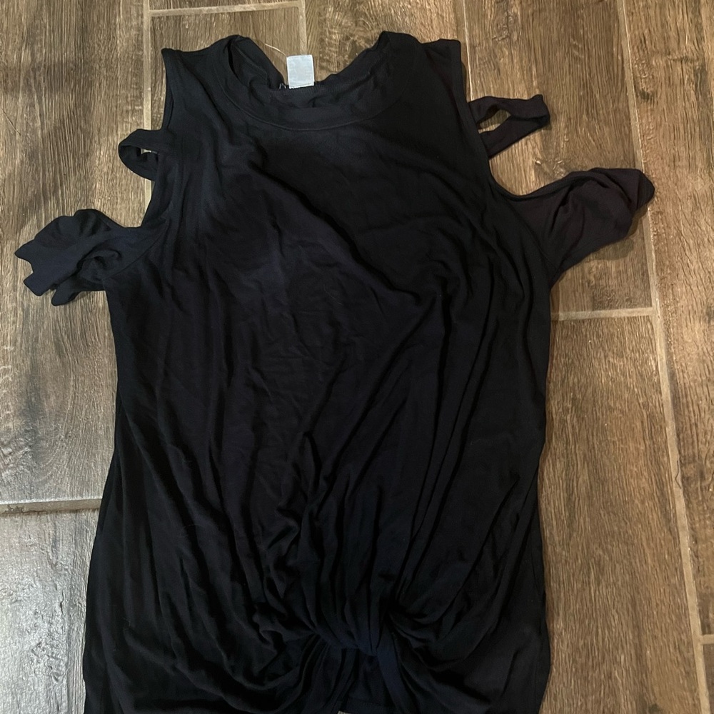 Unlisted Black Short Sleeve Women's Top